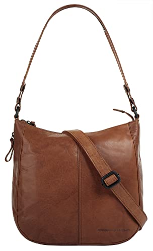 Spikes & Sparrow-Damen-Leather-Shoulderbag Brandy 30x26x7, Einheitsgröße von Spikes & Sparrow