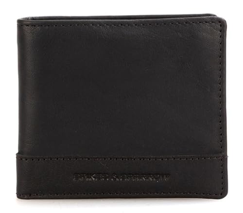 Spikes & Sparrow Leather RFID Billfold Wallet - Maine - Black von Spikes & Sparrow