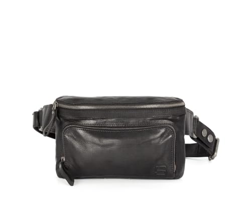 Spikes & Sparrow Gürteltasche Echt Leder schwarz Herren, Damen - 022041 von Spikes & Sparrow