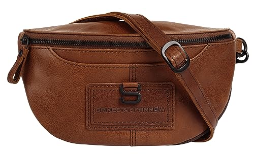 Spikes & Sparrow Gürteltasche WAIST BAG Echt Leder cognac Herren, Damen - 021812 von Spikes & Sparrow