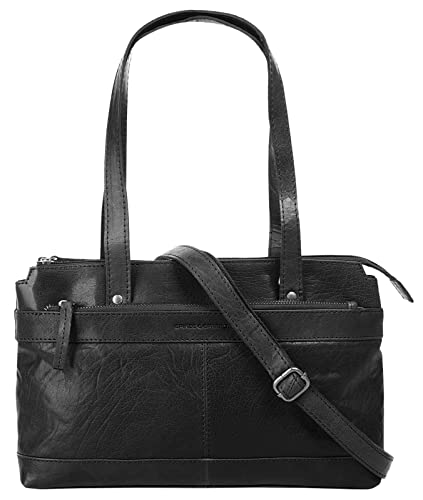 Spikes & Sparrow Handtasche Echt Leder schwarz Damen - 020069 von Spikes & Sparrow