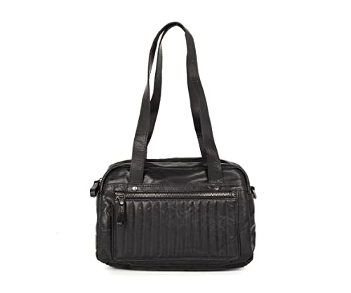 Spikes & Sparrow Handtasche Echt Leder schwarz Damen - 021620 von Spikes & Sparrow