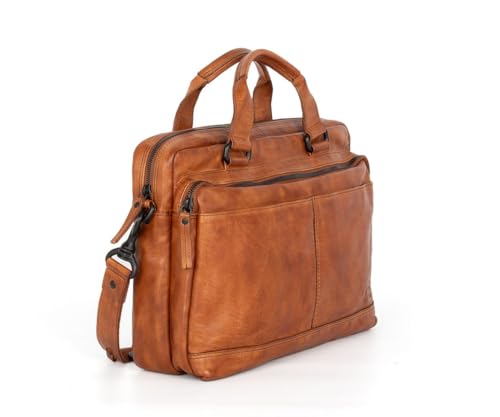 Spikes & Sparrow Leather Business bag - Steven - Brandy Cognac von Spikes & Sparrow