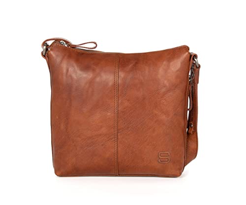 Spikes & Sparrow Leren Crossbodytas - Lorena - Brandy Cognac von Spikes & Sparrow