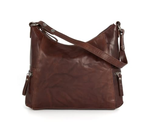 Spikes & Sparrow Leder Umhängetasche Toronto, Dunkelbraun von Spikes & Sparrow