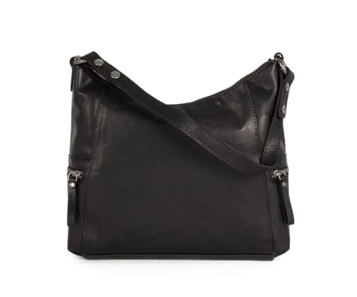 Spikes & Sparrow Leder Umhängetasche Toronto, Schwarz von Spikes & Sparrow