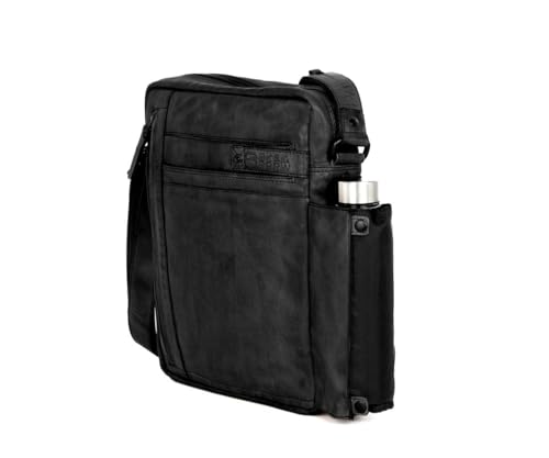 Spikes & Sparrow Leren Crossbodytas - Amanuel - Zwart von Spikes & Sparrow