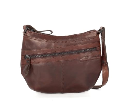 Spikes & Sparrow Leren Crossbodytas - Camreen - Donkerbruin von Spikes & Sparrow