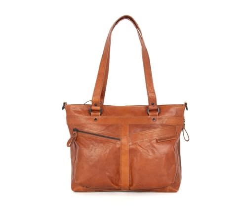 Spikes & Sparrow Leren Shopper - José - Brandy Cognac von Spikes & Sparrow