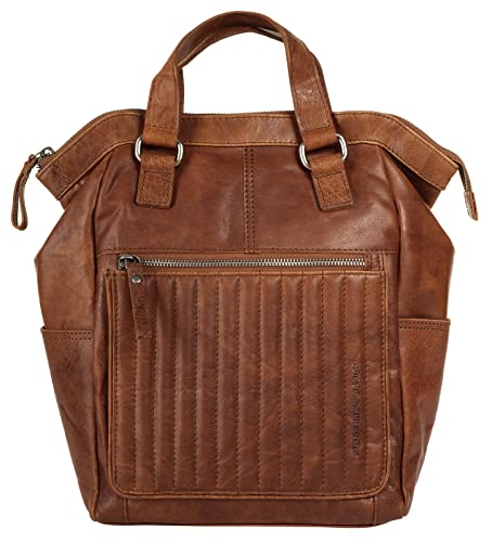 Spikes & Sparrow Rucksack Echt Leder cognac Damen - 021609 von Spikes & Sparrow