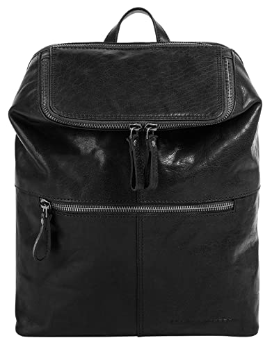 Spikes & Sparrow Rucksack Echt Leder schwarz Damen - 021275 von Spikes & Sparrow