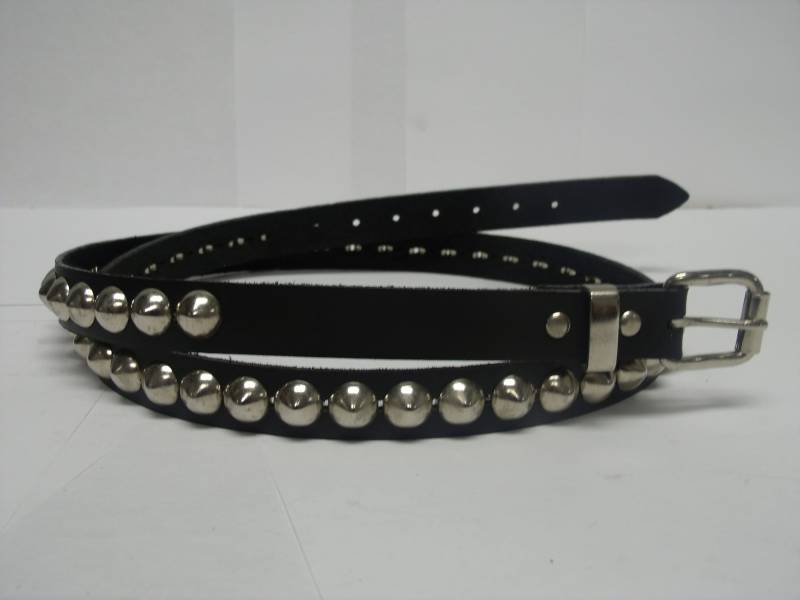 Premium 3/4 "(20 Mm Breiter Vollrindledergürtel Mit 1 Reihe 1/2" | 13 Us/77 Cone Studs Silber Chrom Nieten Spiked Usa Nyc von SpikesAndLeatherUSA
