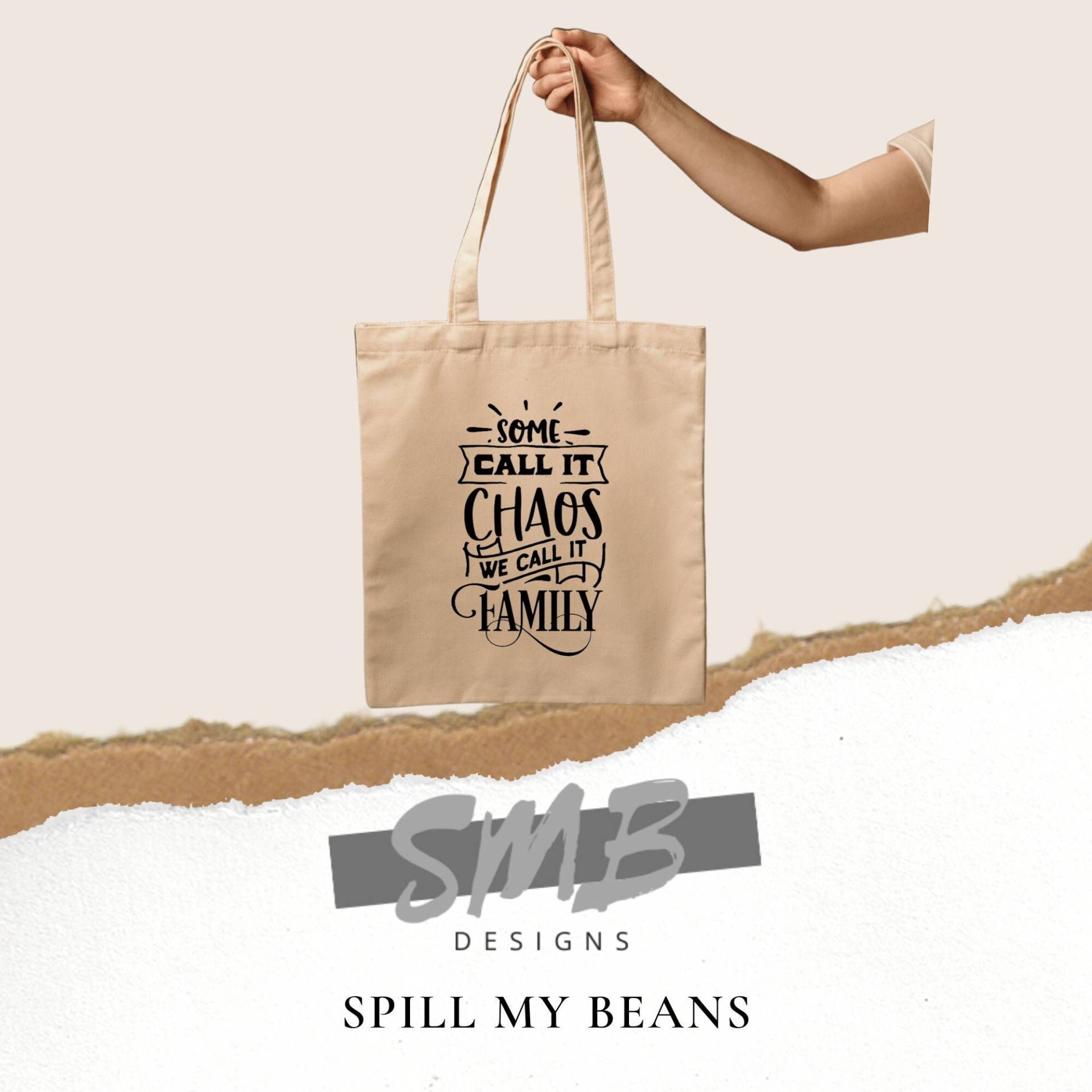 Manche Nennen Es Chaos Wir Familie, 14x16, Weiche Baumwolle, Einkaufstasche, Kein Plastik, Niedlich, Geschenk von SpillMyBeans