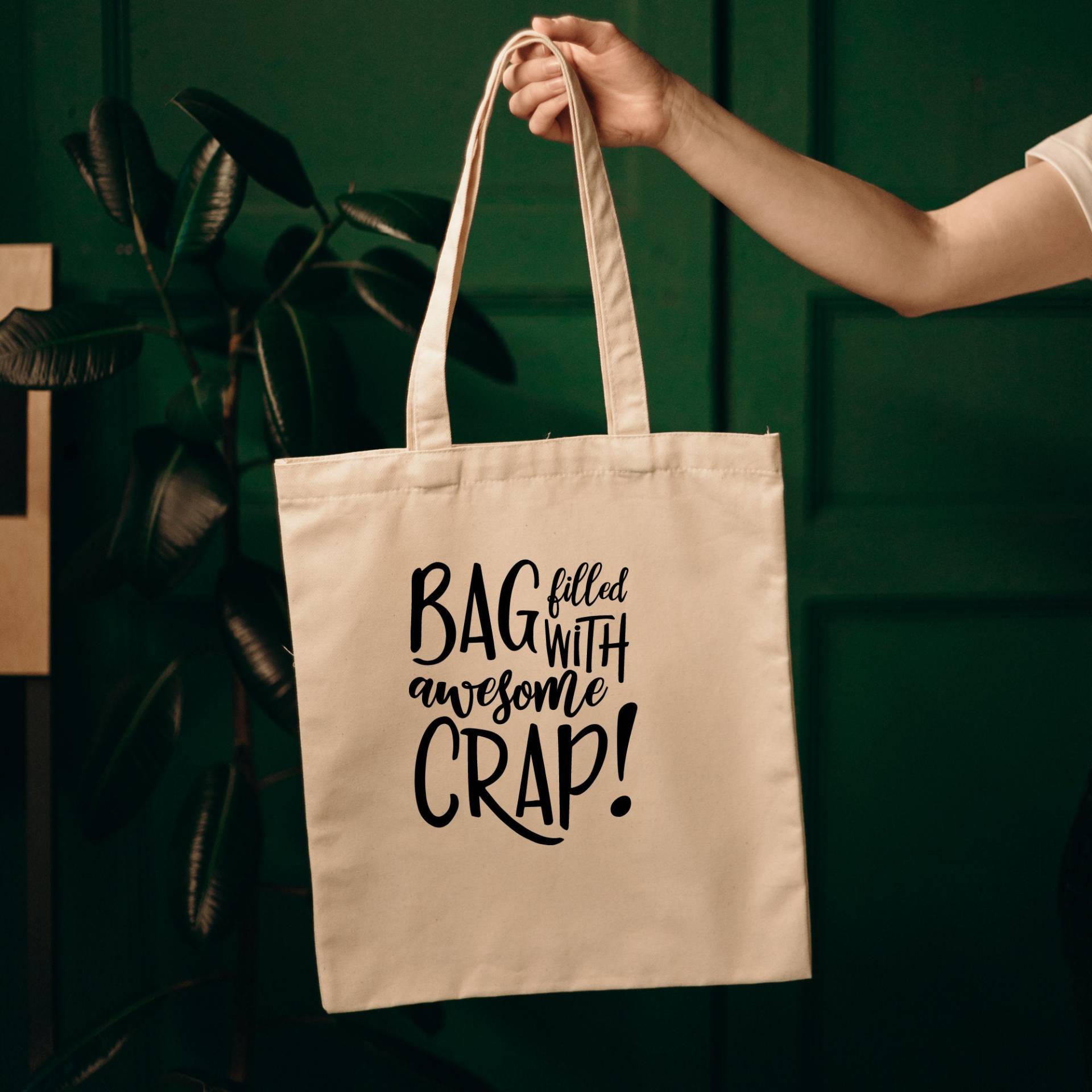 Tasche Gefüllt Mit Tollem Crap Tote Bag, 14"x16" Baumwolltasche, Süßes Geschenk, Kein Plastik von SpillMyBeans