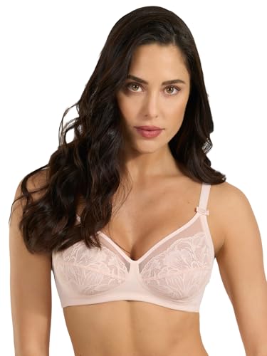 Spiman Damen Soft-BH aus Leichter Mikrofaser mit Tüll- und Spitzendetails, Hellrosa, Gr. 85B Spiman Damen Soft-BH aus Leichter Mikrofaser mit Tüll- und Spitzendetails, Hellrosa, Gr. 85B von Spiman la tua nuova femminilità