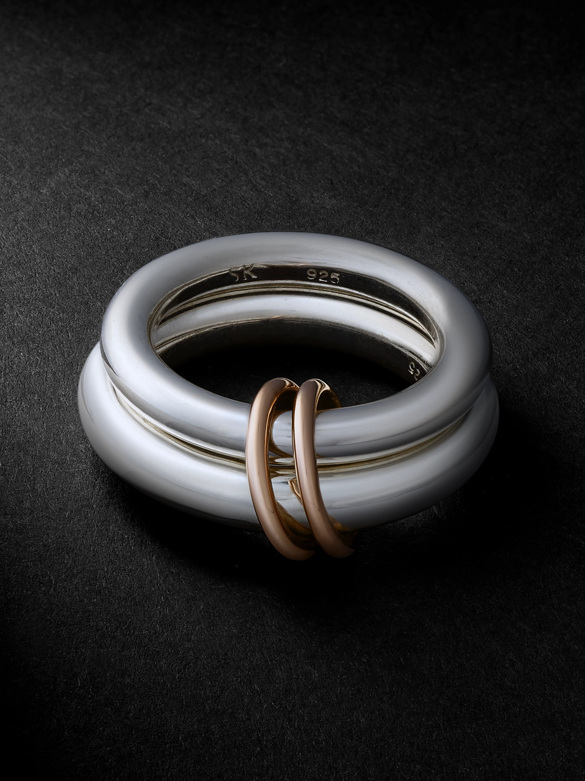 Spinelli Kilcollin - Virgo White and Rose Gold Ring - Men - Silver - 10 von Spinelli Kilcollin