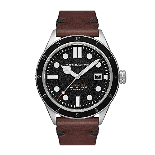 Spinnaker Herren 43mm Cahill 300 Automatik Carbon Watch mit echtem Lederband SP-5096-01 Spinnaker Herren 43mm Cahill 300 Automatik Carbon Watch mit echtem Lederband SP-5096-01 von Spinnaker