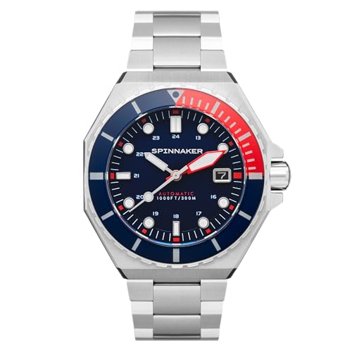 Spinnaker Dumas Herren-Armbanduhr, japanische Automatik, 44 mm, Blau mit Edelstahl, SP-5081-JJ, Multi von Spinnaker