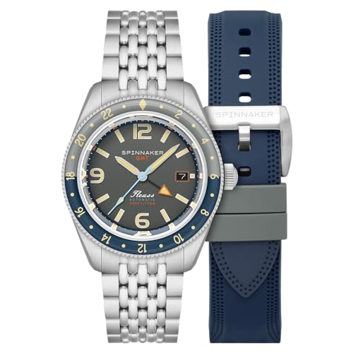 Spinnaker Fleuss GMT Automatik | 43 mm, Tiefes grau, Fleuss GMT Automatic Spinnaker Fleuss GMT Automatik | 43 mm, Tiefes grau, Fleuss GMT Automatic von Spinnaker