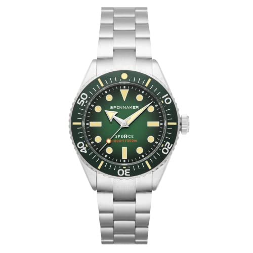 Spinnaker Herren 40mm Spence Automatik Sea Green Uhr mit massivem Edelstahlarmband SP-5097-44 von Spinnaker