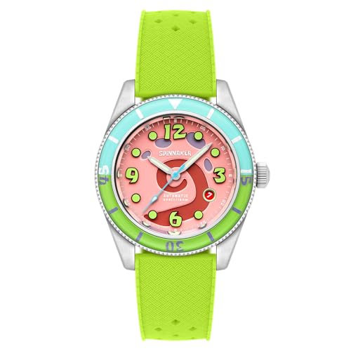 Spinnaker Herren-Armbanduhr 43 mm Fleuss Automatik Spongebob Schwammkopf Conch Street Limited Edition Armbanduhr mit Gummiband SP-5151, Pink Gary Spinnaker Herren-Armbanduhr 43 mm Fleuss Automatik Spongebob Schwammkopf Conch Street Limited Edition Armbanduhr mit Gummiband SP-5151, Pink Gary von Spinnaker