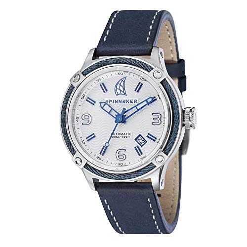 Spinnaker Herren Datum klassisch Automatik Uhr mit Leder Armband SP-5044-02 von Spinnaker