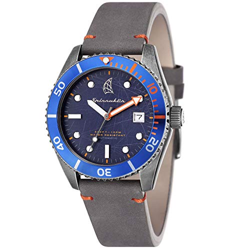 Spinnaker Herren Datum klassisch Automatik Uhr mit Leder Armband SP-5051-01 von Spinnaker