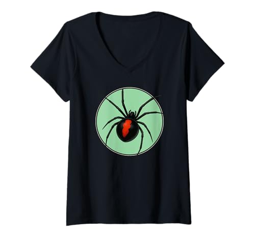 Damen Spinnen Spinne T-Shirt mit V-Ausschnitt Damen Spinnen Spinne T-Shirt mit V-Ausschnitt von Spinnen Spinne Tier Shop