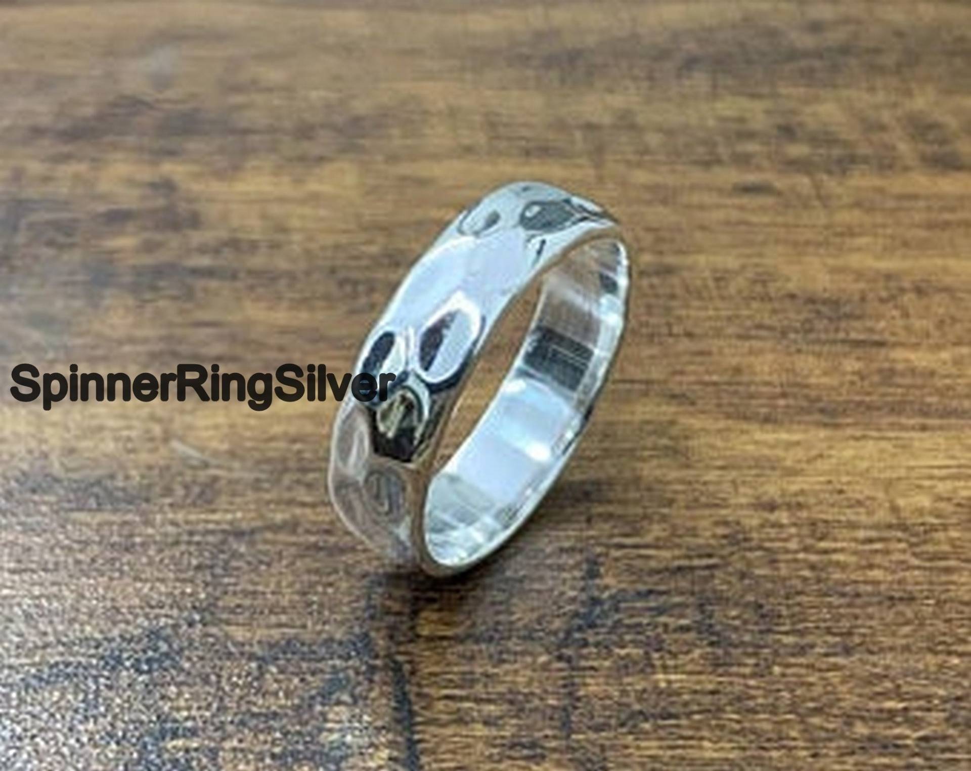 952 Sterling Silber Bandring, Handgemachter Ring, Frauenring, Ehering, Meditation Statement Geschenk Für Angstring Sk473 von SpinnerRingSilver