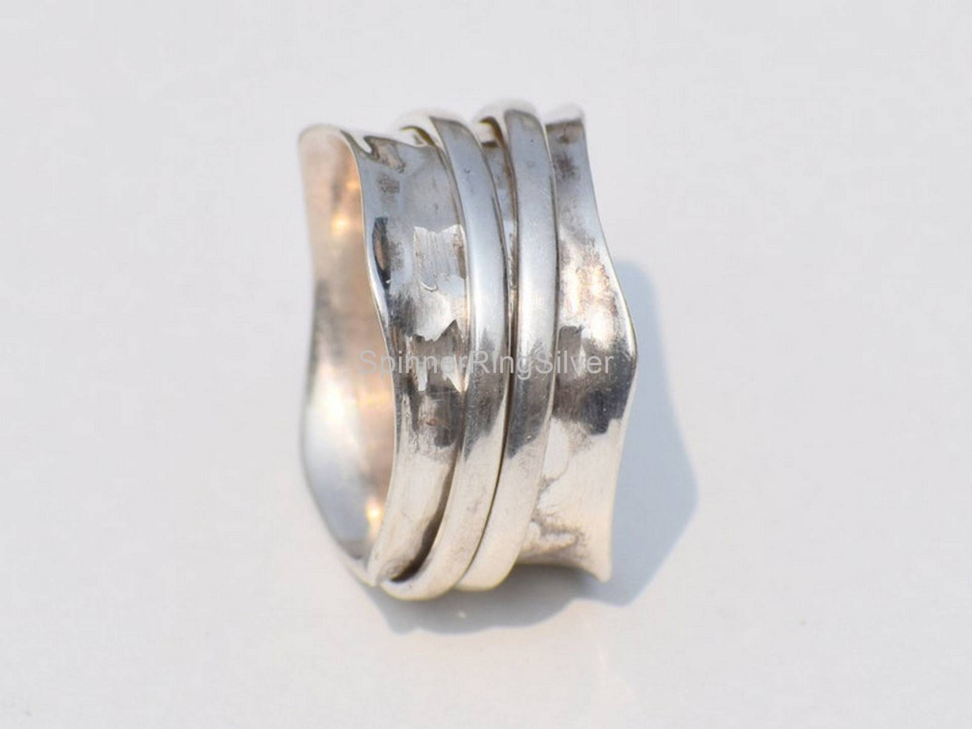 Spinner Ring, Massiver 925 Sterling Silber Sorgen Fidget Angst Frauen Geschenk Für Sie, Daumen Boho Sk875 von SpinnerRingSilver