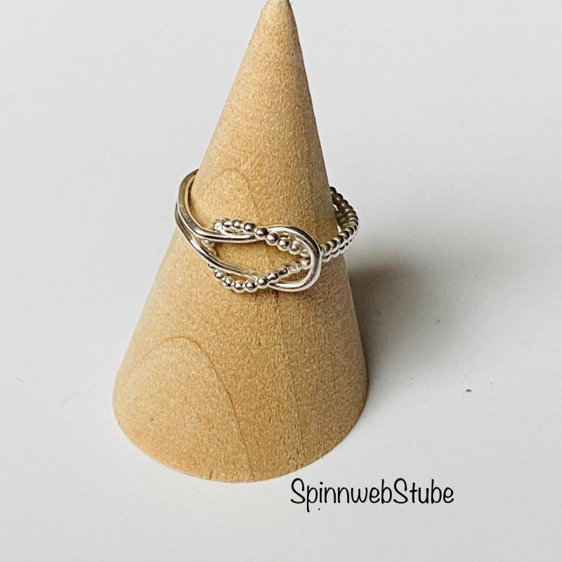 Knotenring Aus Silber "Für Mutter Und Tochter" von SpinnwebStube