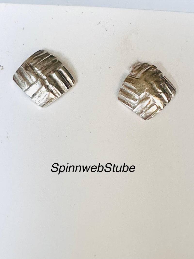 Ohrstecker „Quadratisch" von SpinnwebStube