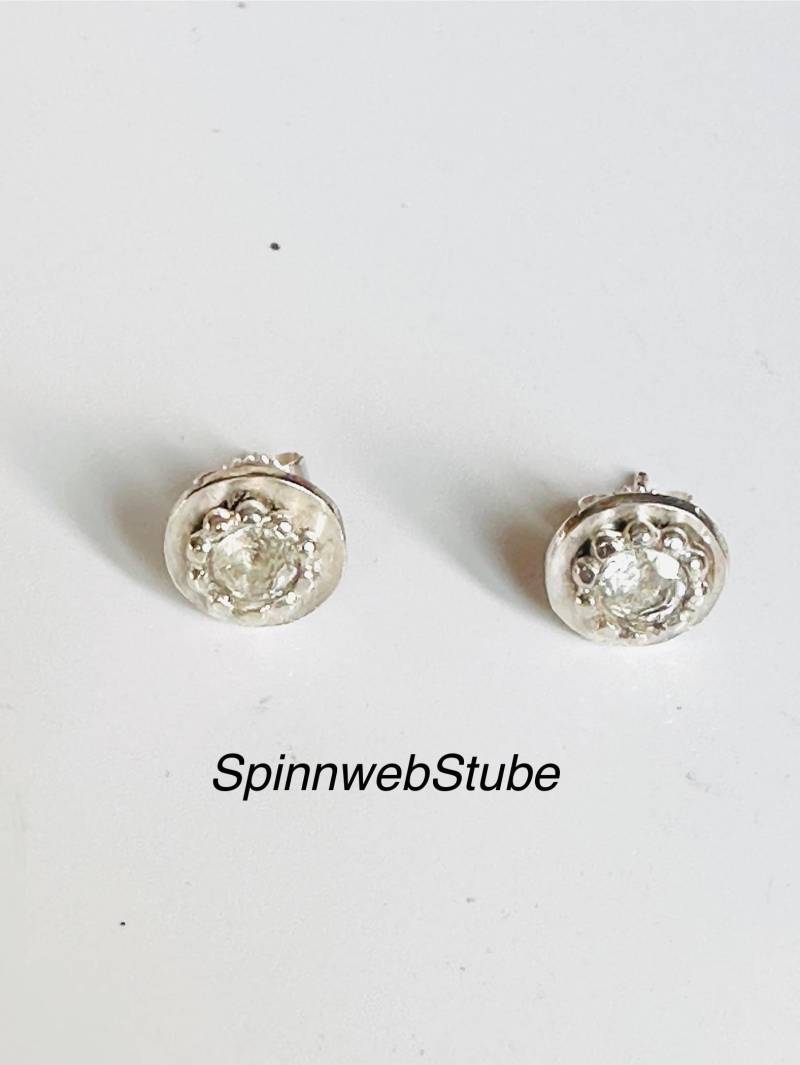 Ohrstecker Aus Silber „Funkelkram" von SpinnwebStube