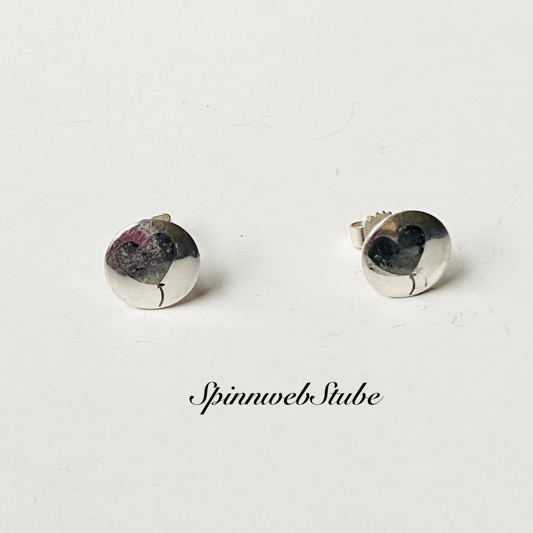 Ohrstecker Aus Silber „Herzluftballon" von SpinnwebStube