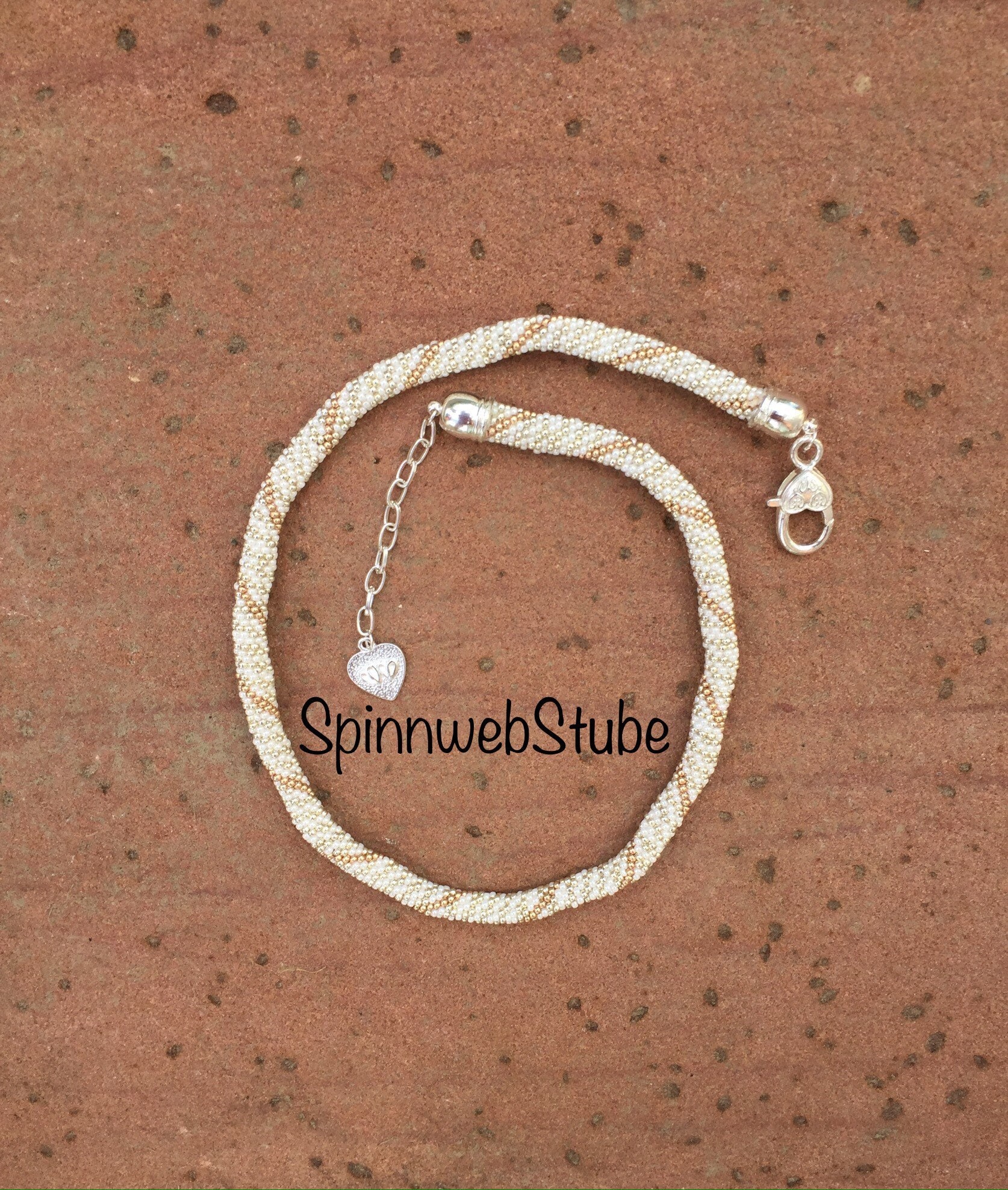 Perlenkette "Gold Und Silber" von SpinnwebStube