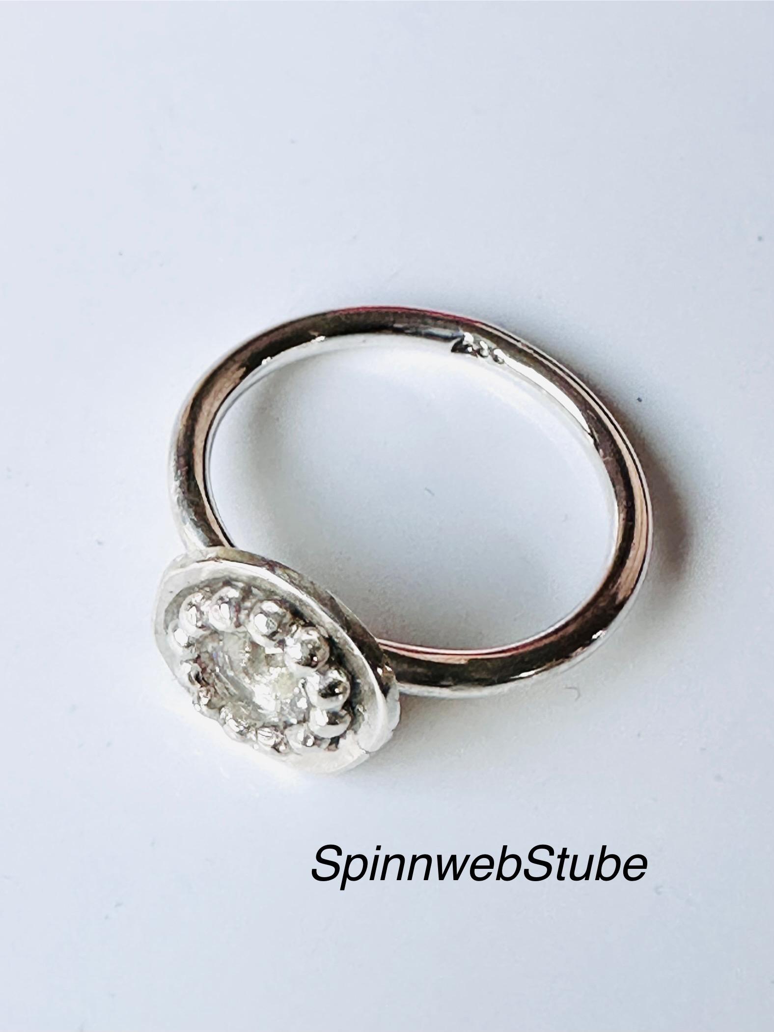 Ring Aus Silber „Funkelkram" von SpinnwebStube
