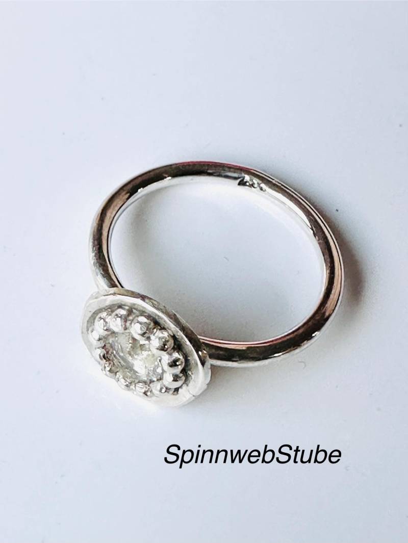 Ring Aus Silber „Funkelkram" von SpinnwebStube
