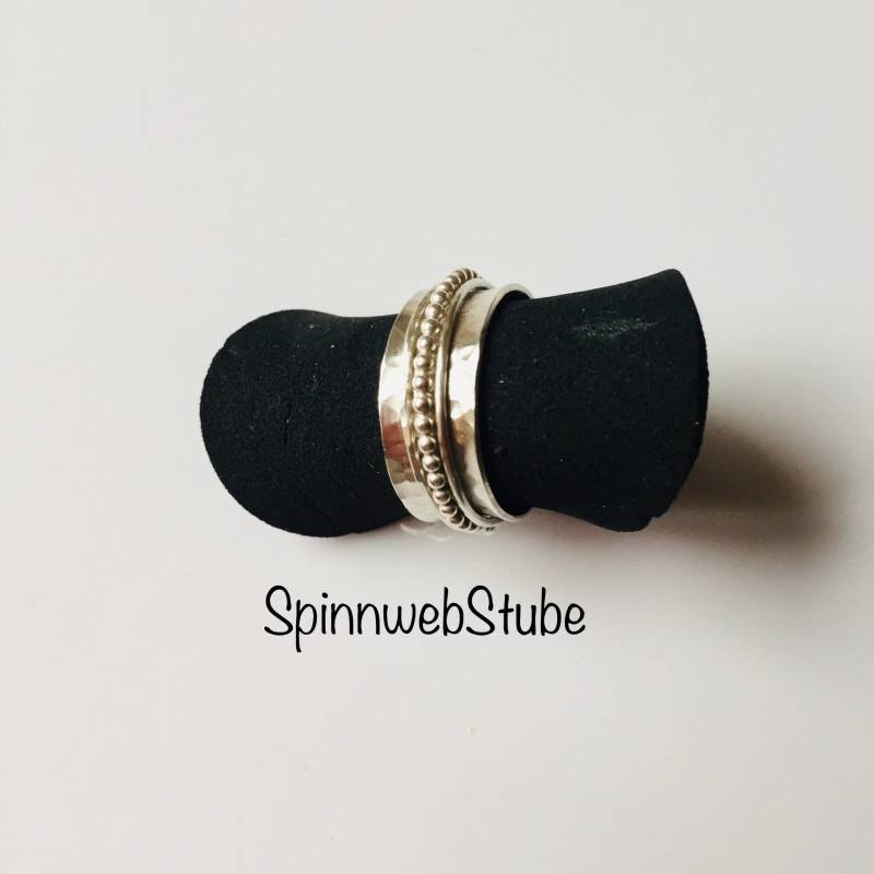 Silber-Spinner-Ring "Dreifach Beweglich" von SpinnwebStube