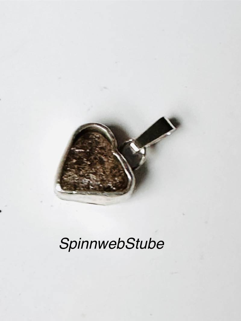 Silberherz „Rauchquarz Craquelé" von SpinnwebStube