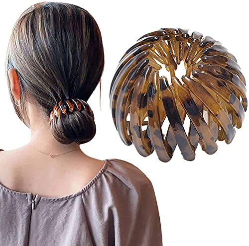 Haarspangen für Damen, Vintage Vogelnest Haarklammern Große Haarclips Haargreifer Haar Accessoire Haarschmuck für Mädchen Damen, Einfarbig Kaffee von SpirWoRchlan