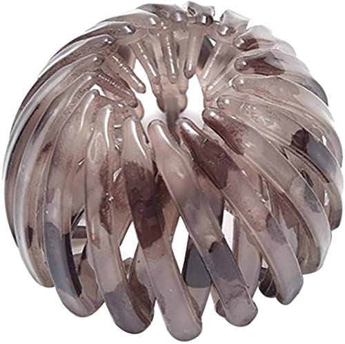 Haarspangen für Damen, Vintage Vogelnest Haarklammern Große Haarclips Haargreifer Haar Accessoire Haarschmuck für Mädchen Damen, Einfarbig Leichter Kaffee von SpirWoRchlan
