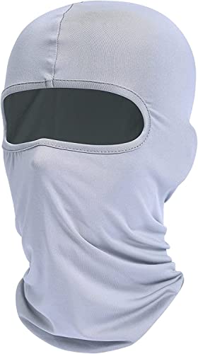 Sturmhaube Sommer Herbst Winter Balaclava für Outdoorsports Radfahren, Snowboarden, Skifahren, Motorrad Fahren UV-Schutz Winddicht Warm Gesichtshaube Skimaske Gesichtsmaske für Herren/Damen Grau von SpirWoRchlan