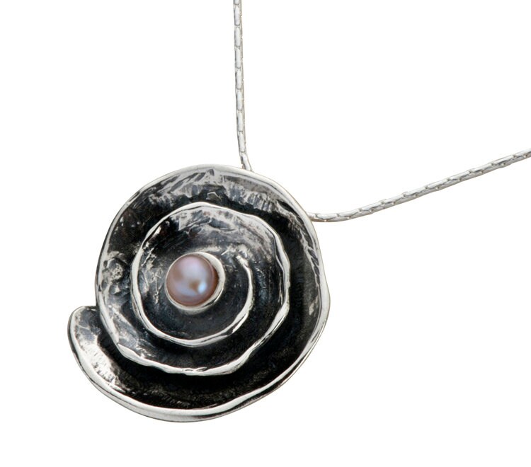 Spira Handgefertigte Oxidierte Halskette 925 Sterling Silber Natürliche Weiße Perle Edelstein Seil Anhänger Kette Schnelle Lieferung Boho Chic von SpiraJewels