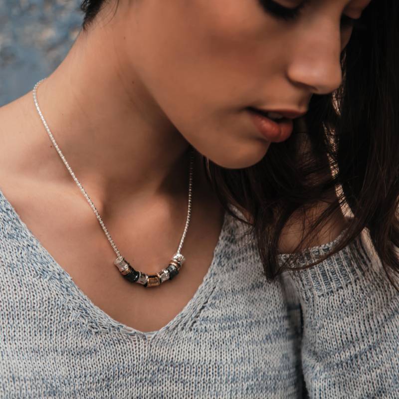 Spira Mixed Metall Halskette Einzigartige Handgefertigte 925 Sterling Silber Und 14K Gelb Gold Filled Seil Kette Boho Chic Zweifarbige von SpiraJewels