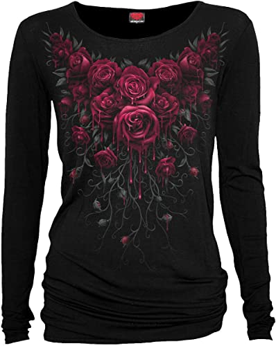 Spiral - Blood Rose - Oberteil - lockerer Schnitt - Schwarz - XL von Spiral