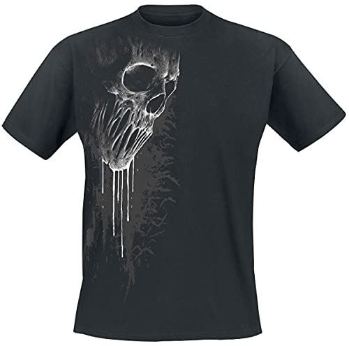 Spiral Bat Curse Männer T-Shirt schwarz S 100% Baumwolle Everyday Goth, Gothic, Horror, Rockwear von Spiral
