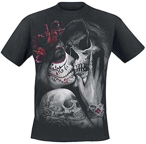 Spiral Direct Herren Dead kiss T-Shirt, schwarz, L von Spiral