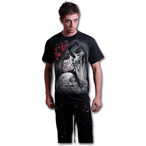 Spiral Dead Kiss Männer T-Shirt schwarz L 100% Baumwolle Gothic, Horror, Rockwear von Spiral