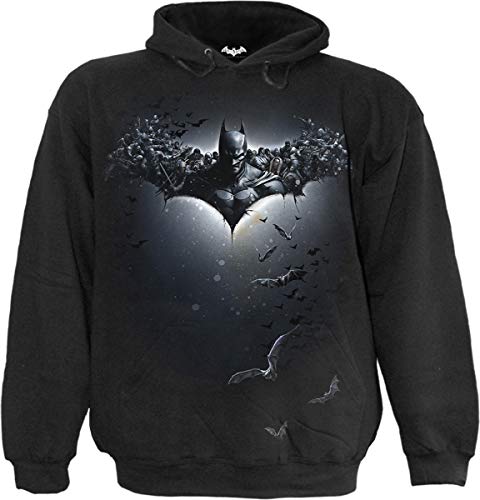 DC Comics Herren Hoody Black Hooded Sweatshirt, S von Spiral