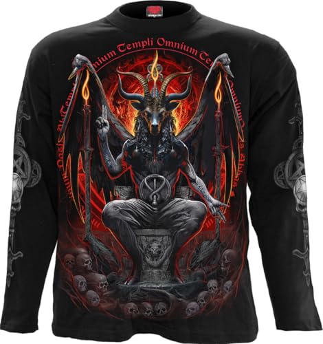 Spiral Baphomet Männer Langarmshirt schwarz XXL 100% Baumwolle Basics, Horror, Rockwear von Spiral